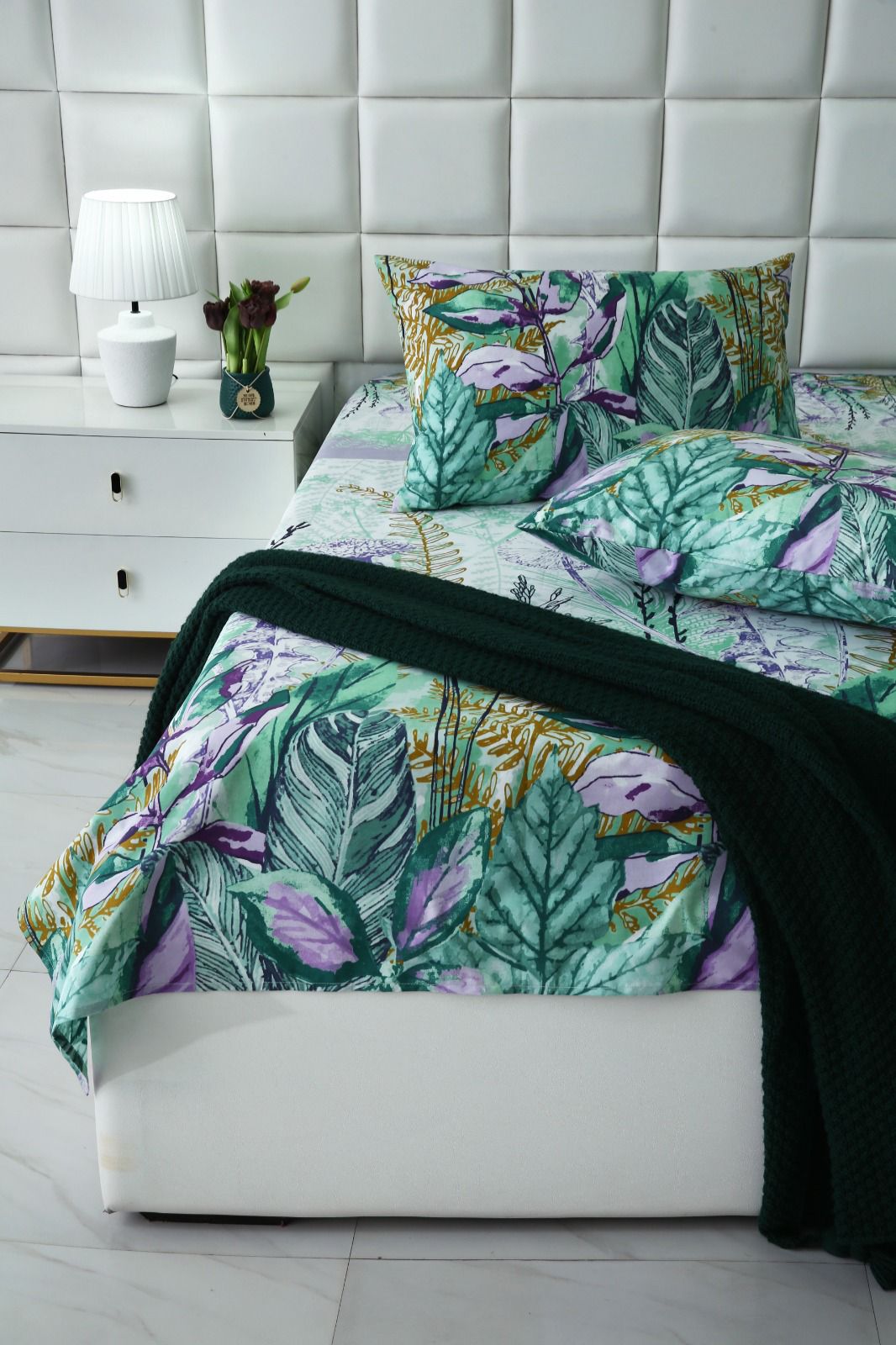 3 PCs Double Bed Sheet-DB205 Bed Sheets Apricot