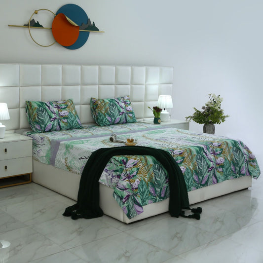 3 PCs Double Bed Sheet-DB205 Bed Sheets Apricot