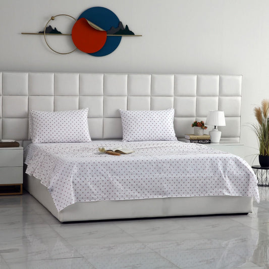 3 PCs Double Bed Sheet-DB203 Bed Sheets Apricot