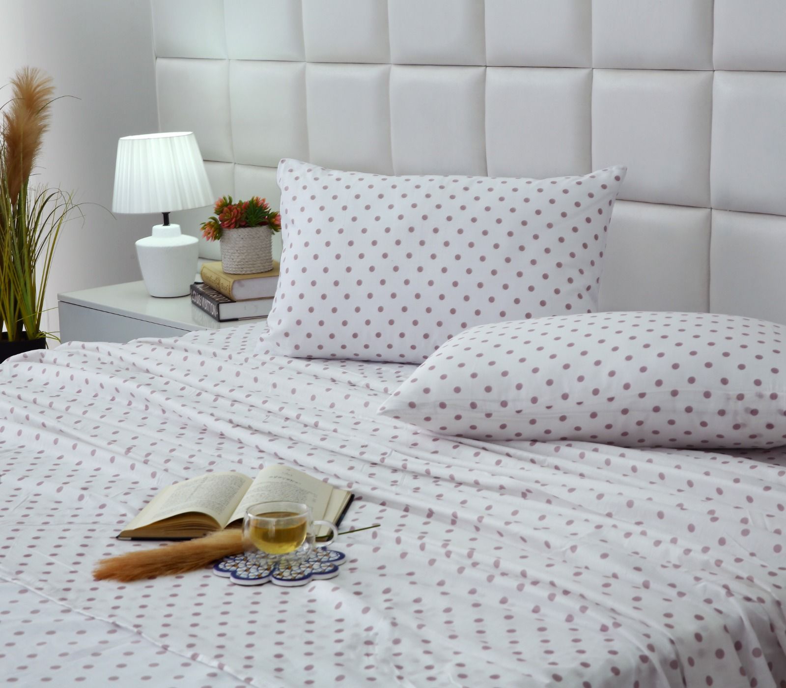 3 PCs Double Bed Sheet-DB203 Bed Sheets Apricot