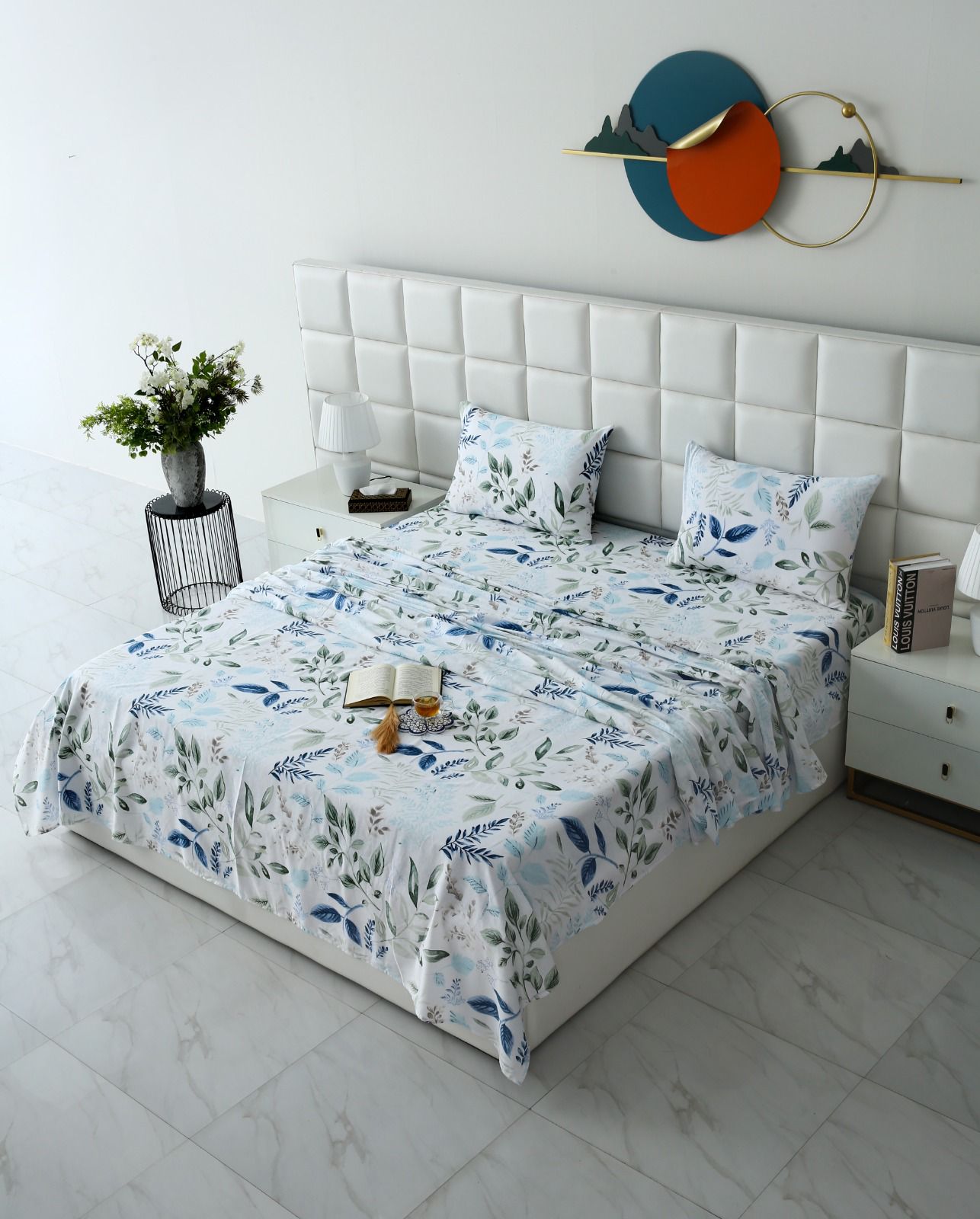 3 PCs Double Bed Sheet-DB208 Bed Sheets Apricot