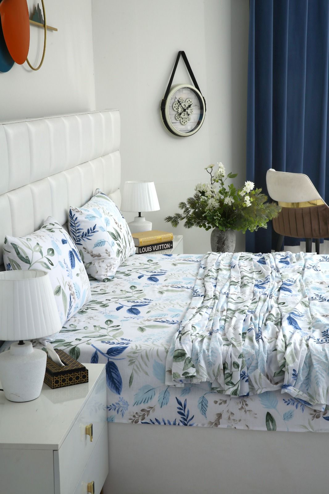 3 PCs Double Bed Sheet-DB208 Bed Sheets Apricot