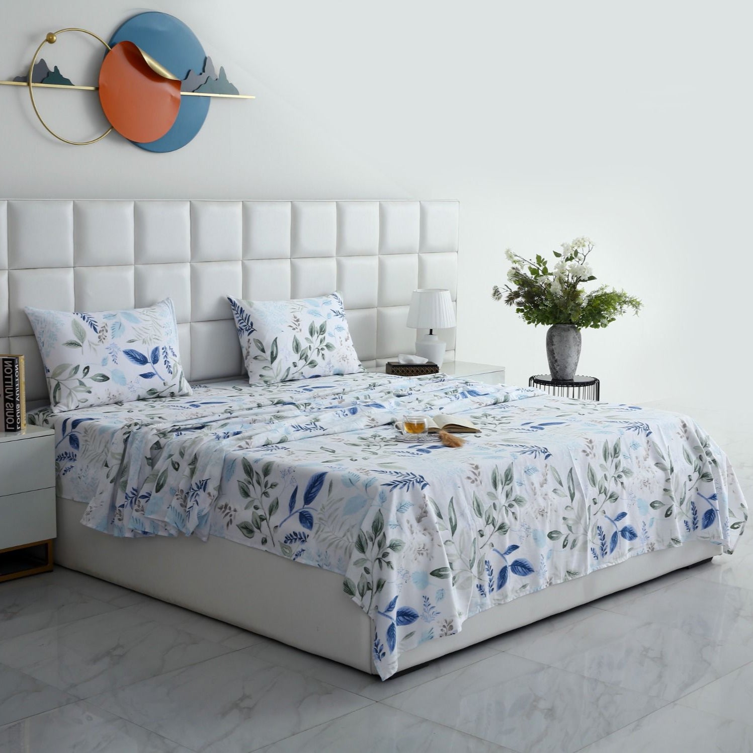 3 PCs Double Bed Sheet-DB208 Bed Sheets Apricot