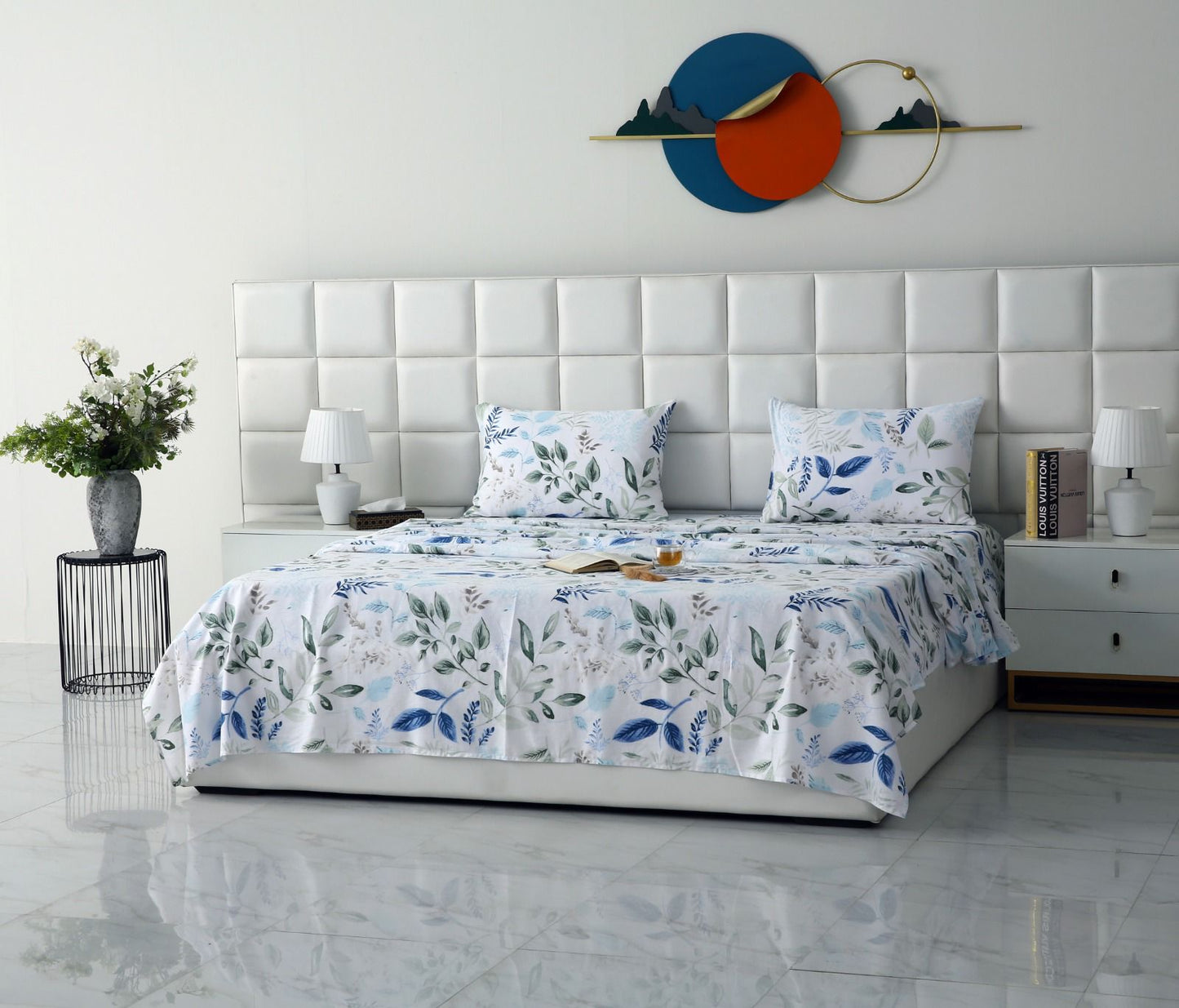 3 PCs Double Bed Sheet-DB208 Bed Sheets Apricot