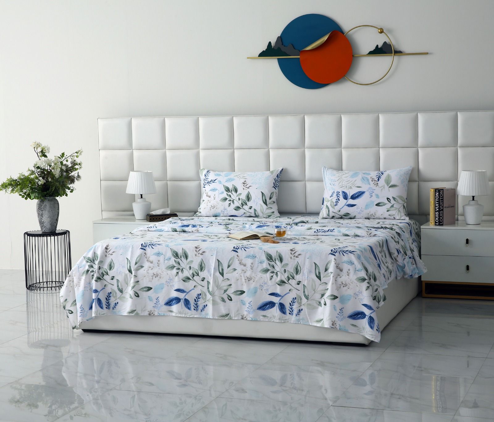 3 PCs Double Bed Sheet-DB208 Bed Sheets Apricot