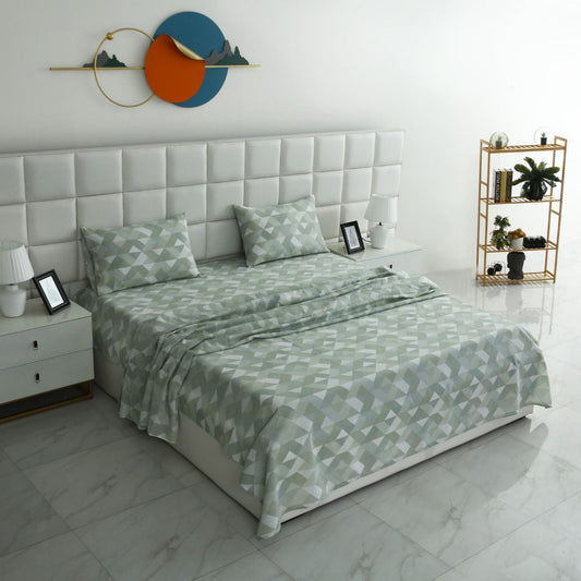 3 PCs Double Bed Sheet-DB206 Bed Sheets Apricot