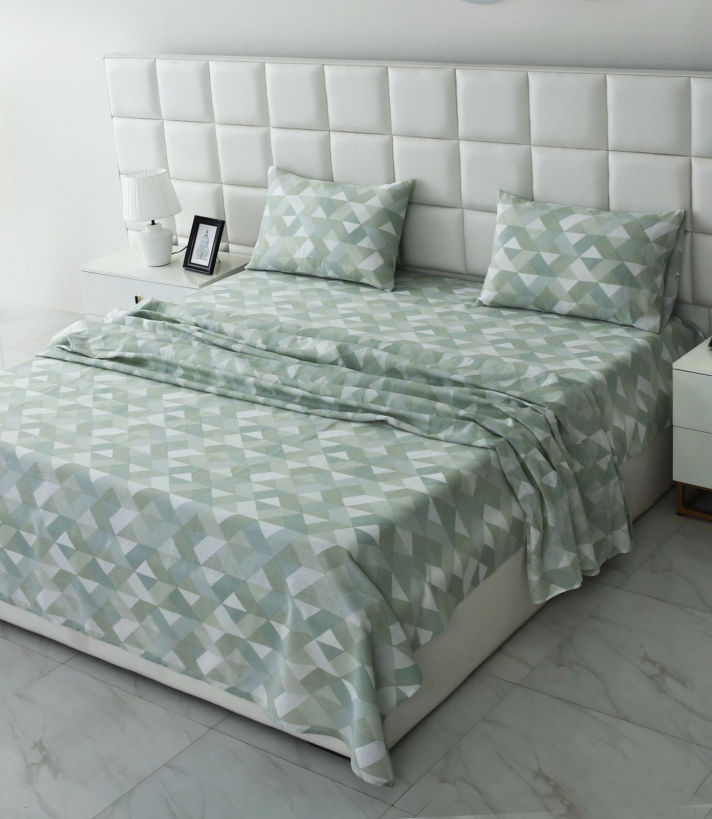 3 PCs Double Bed Sheet-DB206 Bed Sheets Apricot