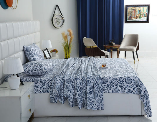3 PCs Double Bed Sheet-DB209 Bed Sheets Apricot