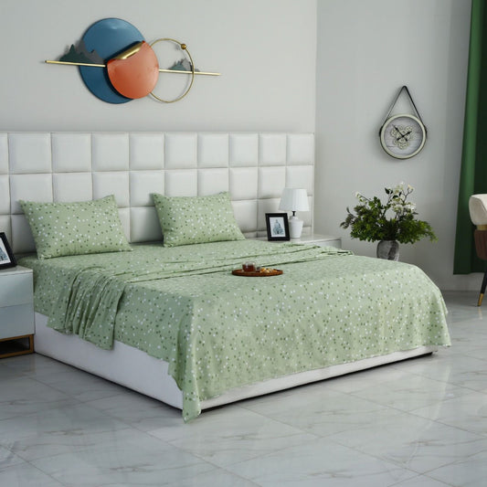 3 PCs Double Bed Sheet-DB202 Bed Sheets Apricot