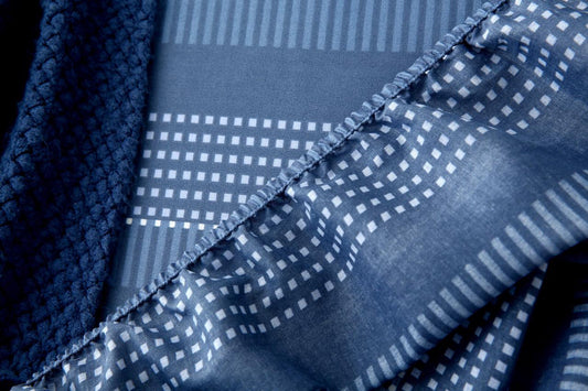 Fitted Bed Sheet-Blue Flecked Fitted Sheets Apricot