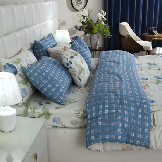 5 PCs Single Comforter Set-Water Lily Comforters Apricot