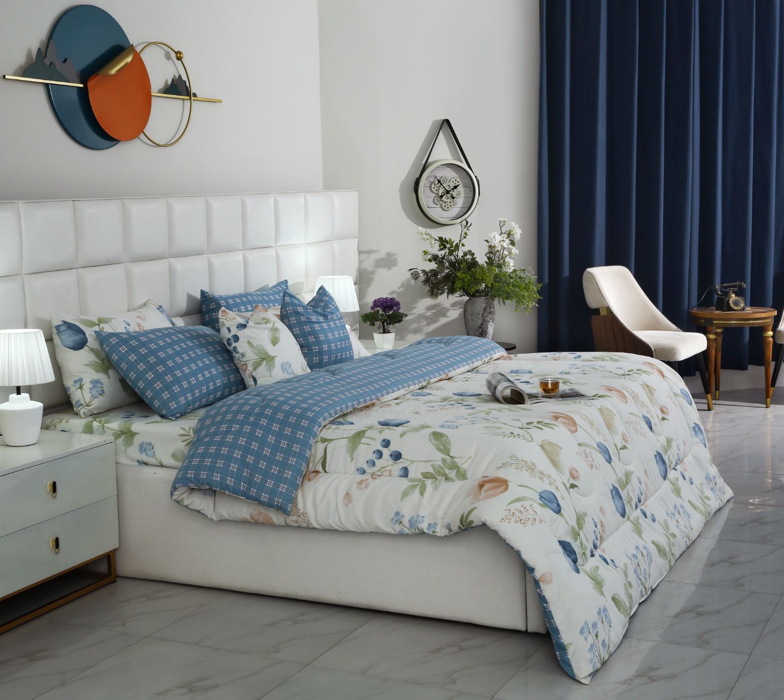 8 PCs Winter Comforter Set-Water Lily Comforters Apricot