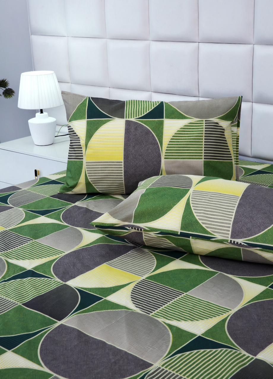 3 PCs Double Bed Sheet-Neo Abstract Bed Sheets Apricot