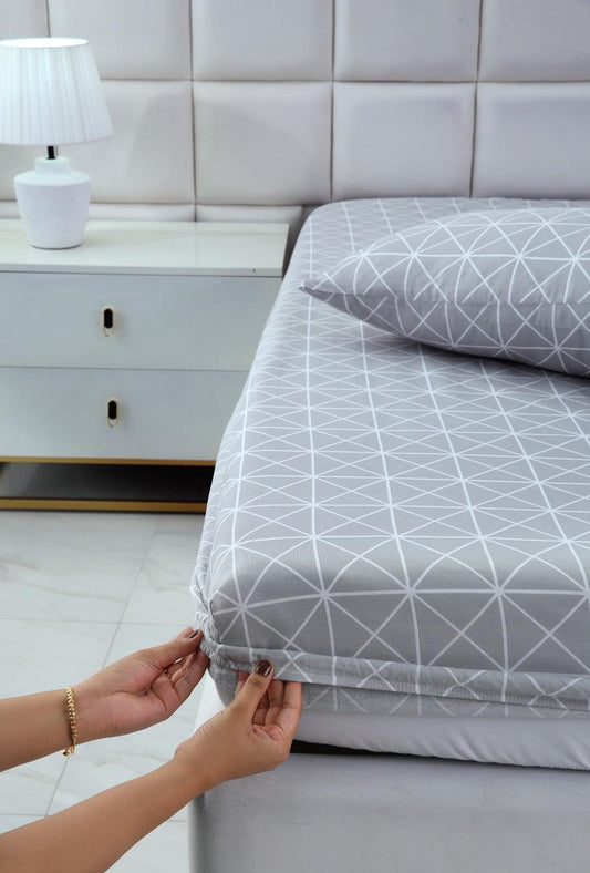Fitted Bed Sheet-Nonagon Fitted Sheets Apricot