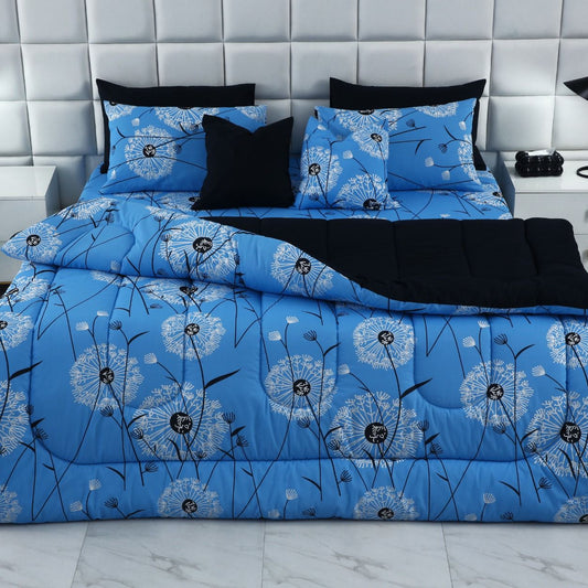 8 PCs Winter Comforter Set-White Bombax Comforters Apricot