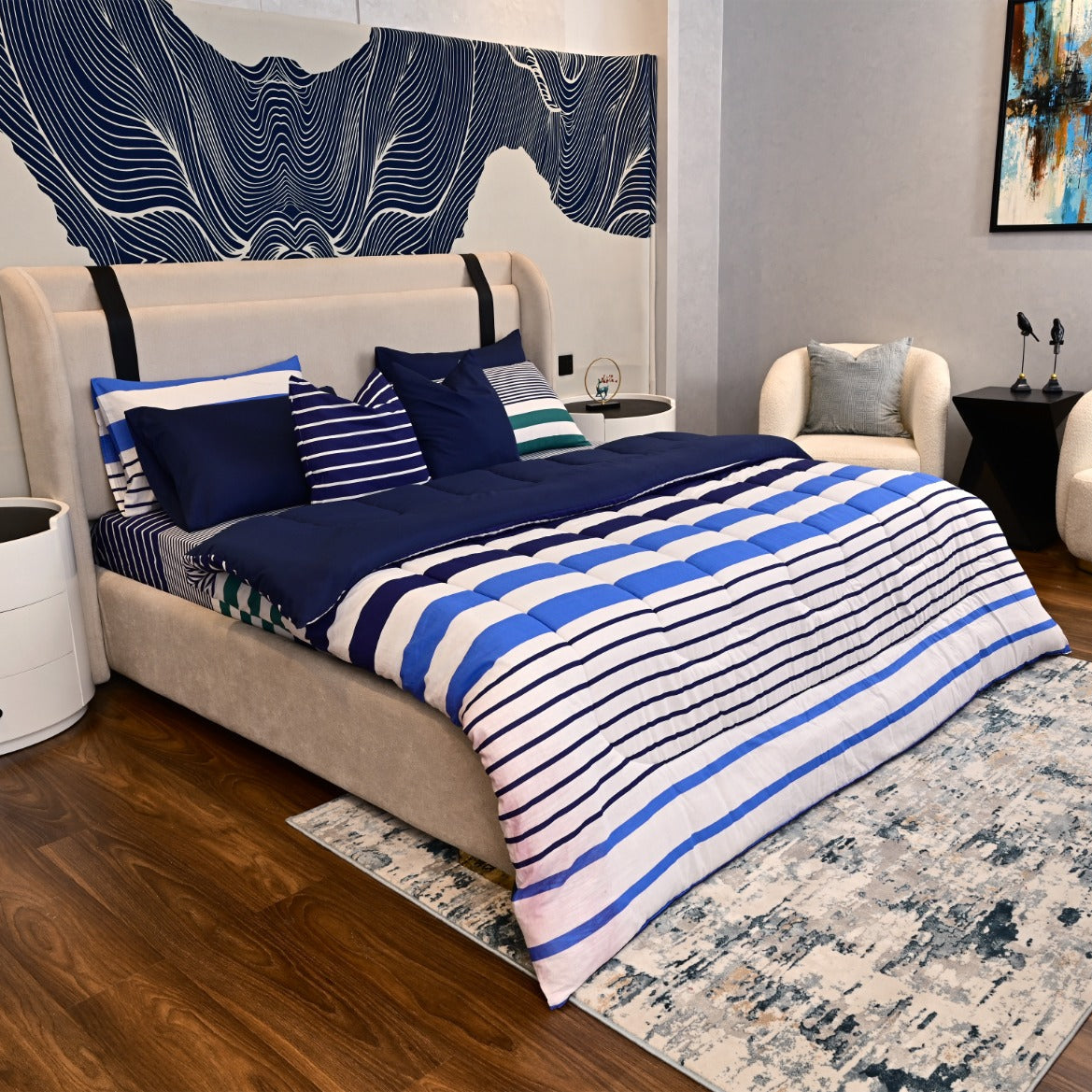 Duvet Cover-Quad Patch Bed Sheets Apricot