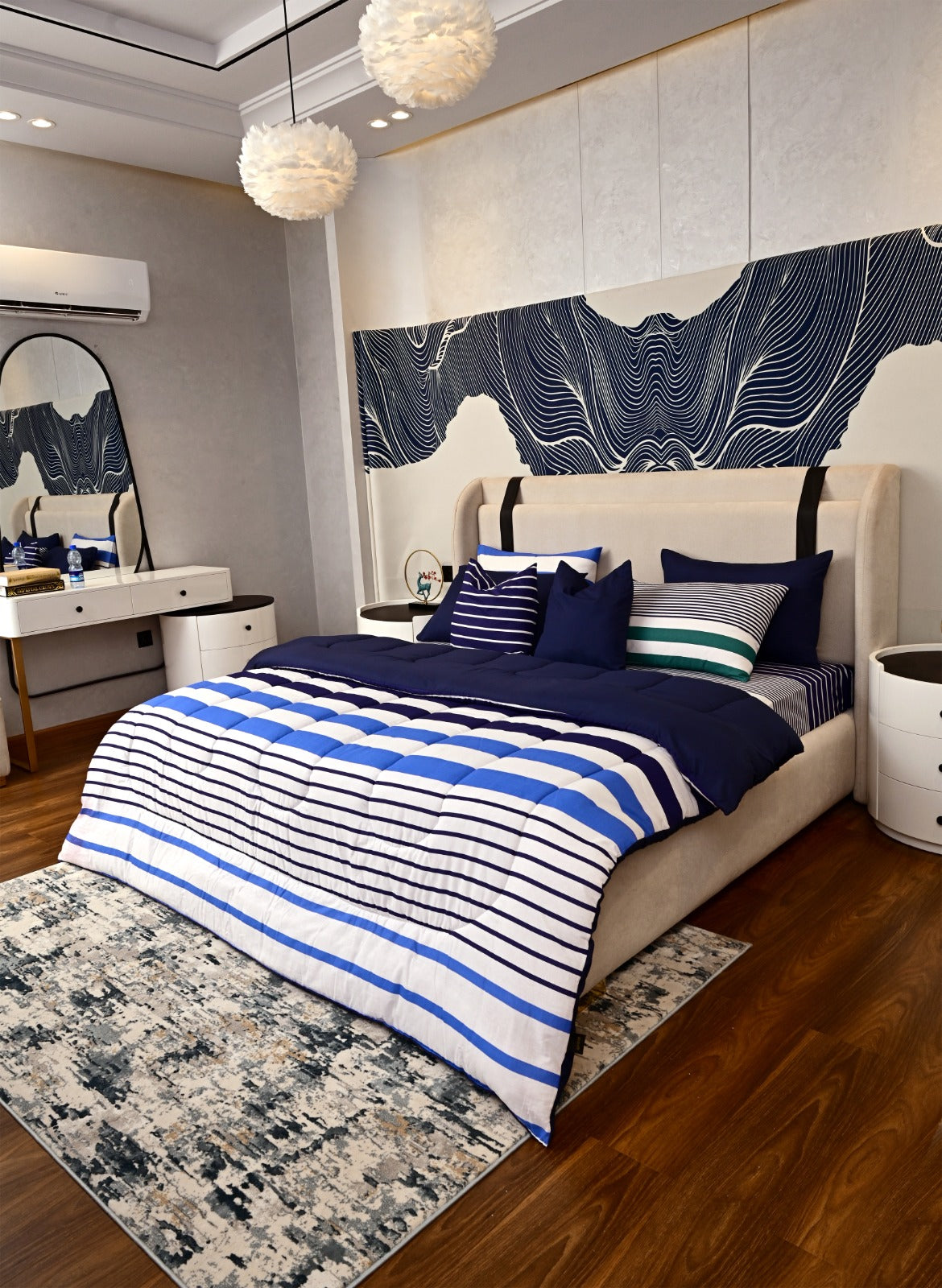 Duvet Cover-Quad Patch Bed Sheets Apricot