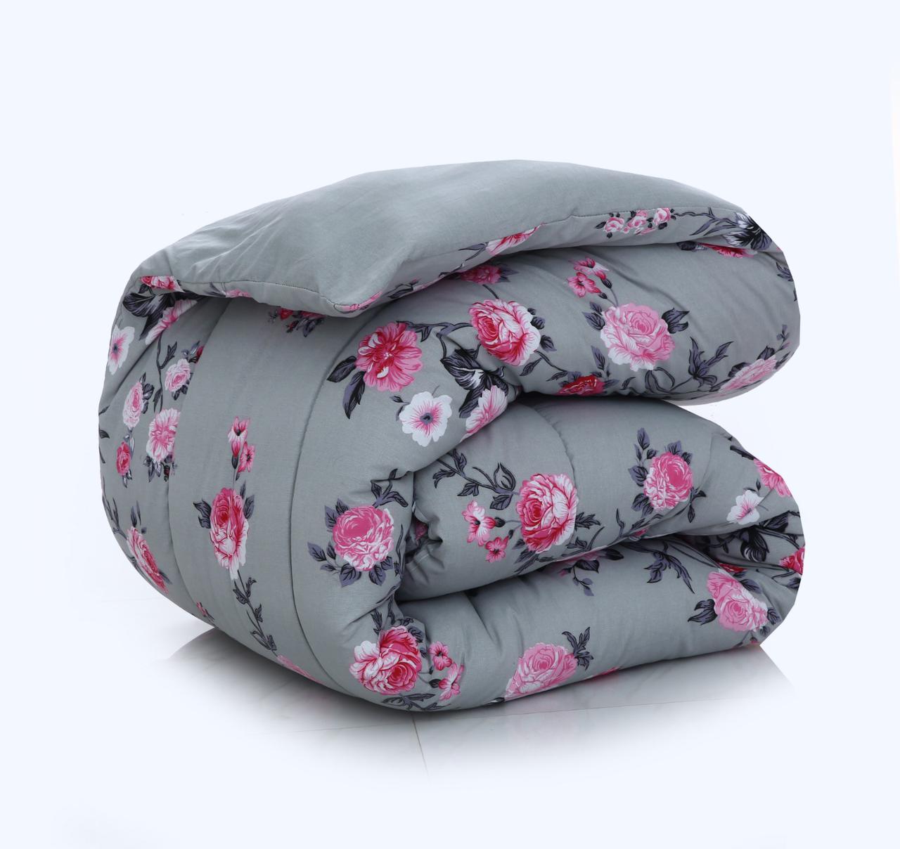 8 PCs Winter Comforter Set-Blush flower Comforters Apricot