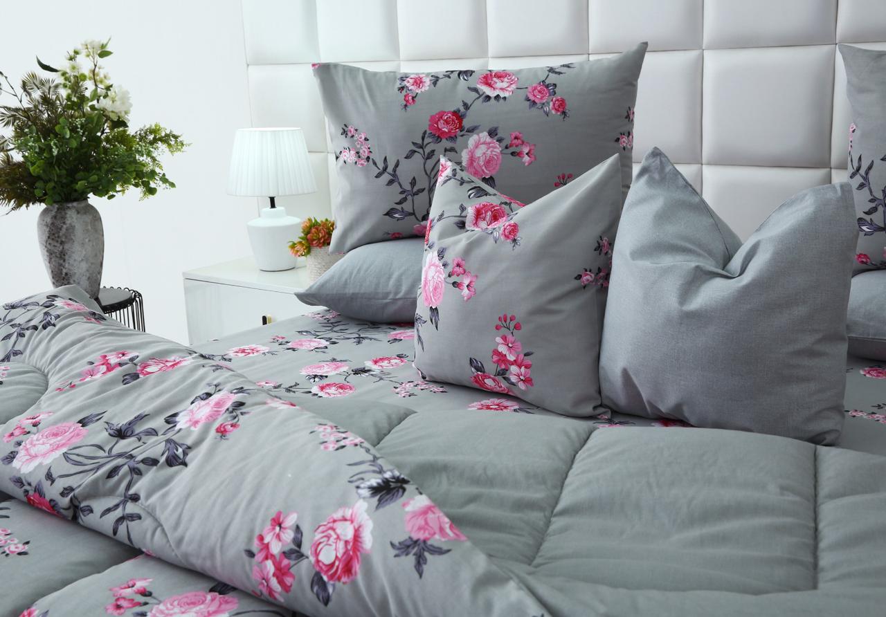 8 PCs Winter Comforter Set-Blush flower Comforters Apricot