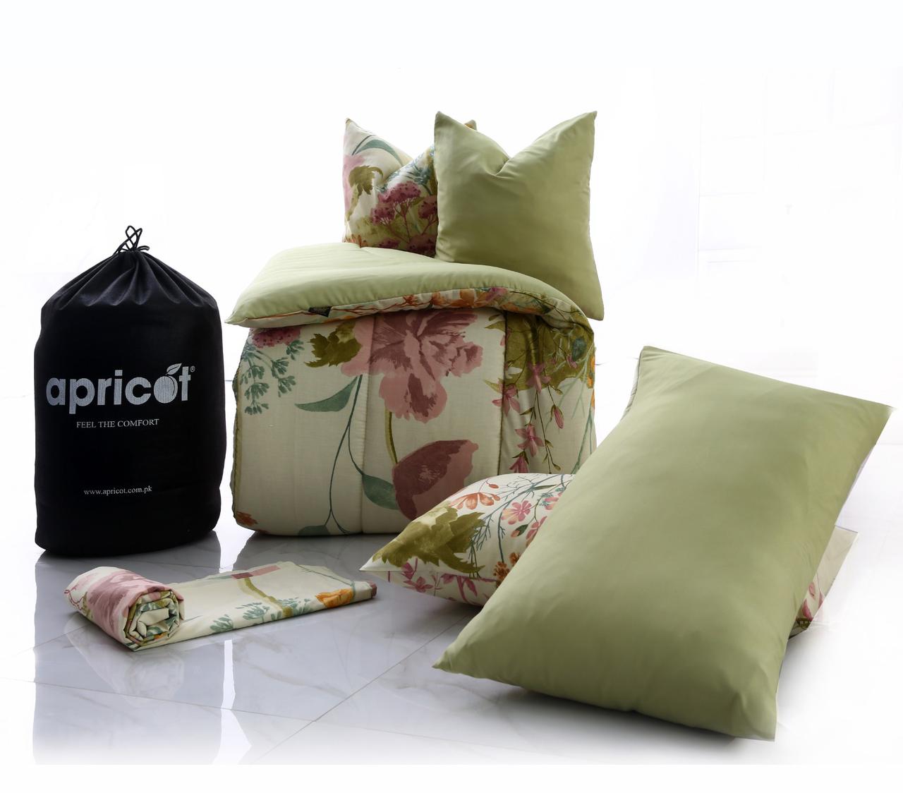 8 PCs Winter Comforter Set-Delamere Comforters Apricot