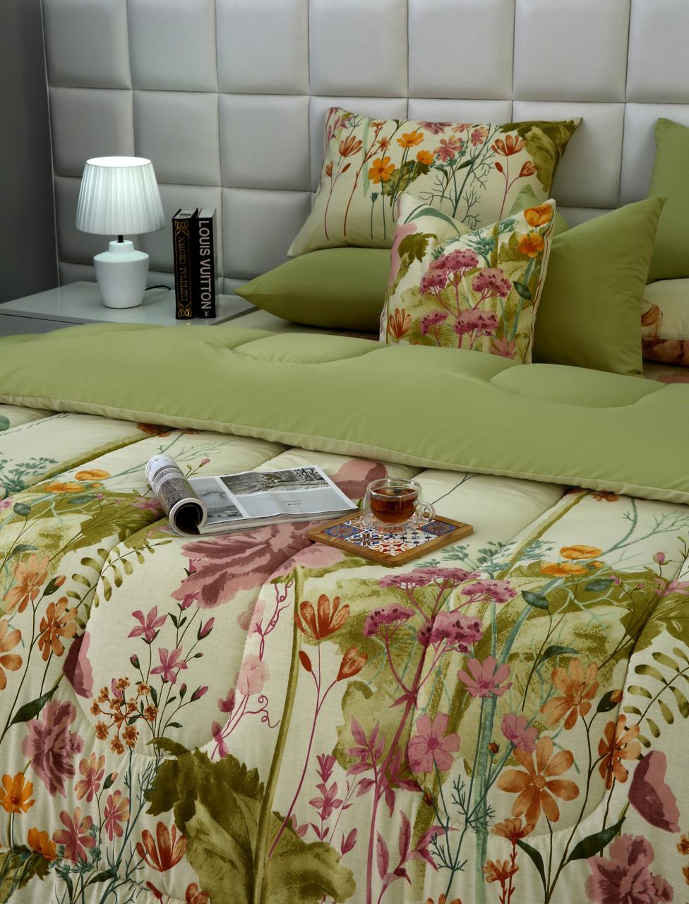 8 PCs Winter Comforter Set-Delamere Comforters Apricot