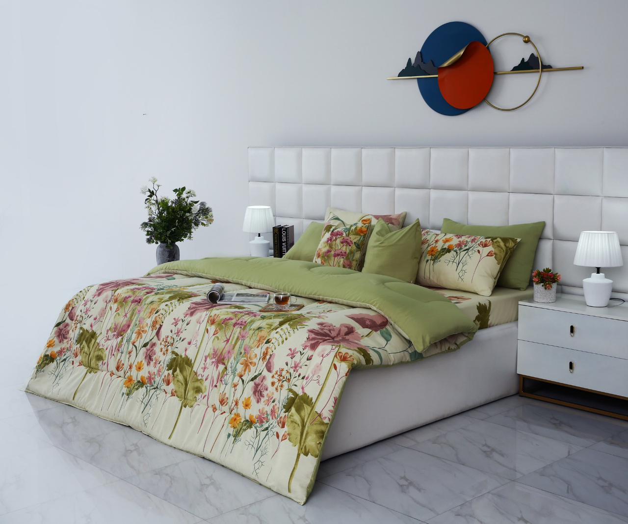 8 PCs Winter Comforter Set-Delamere Comforters Apricot