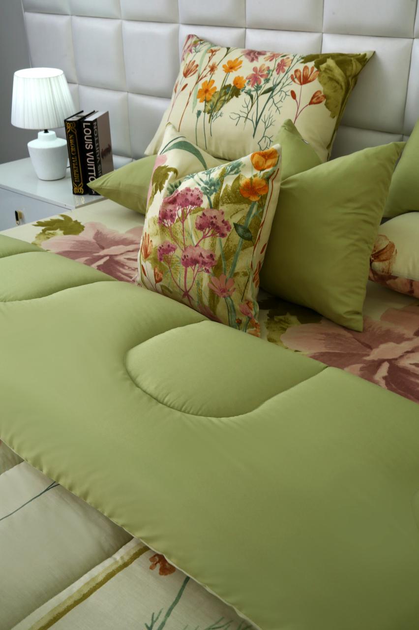 8 PCs Winter Comforter Set-Delamere Comforters Apricot