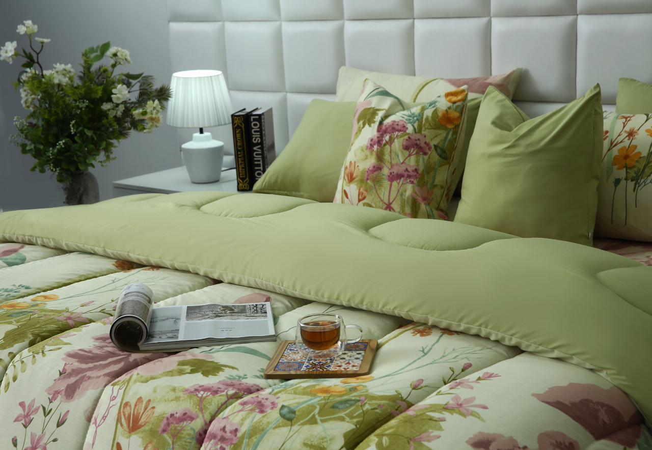 8 PCs Winter Comforter Set-Delamere Comforters Apricot