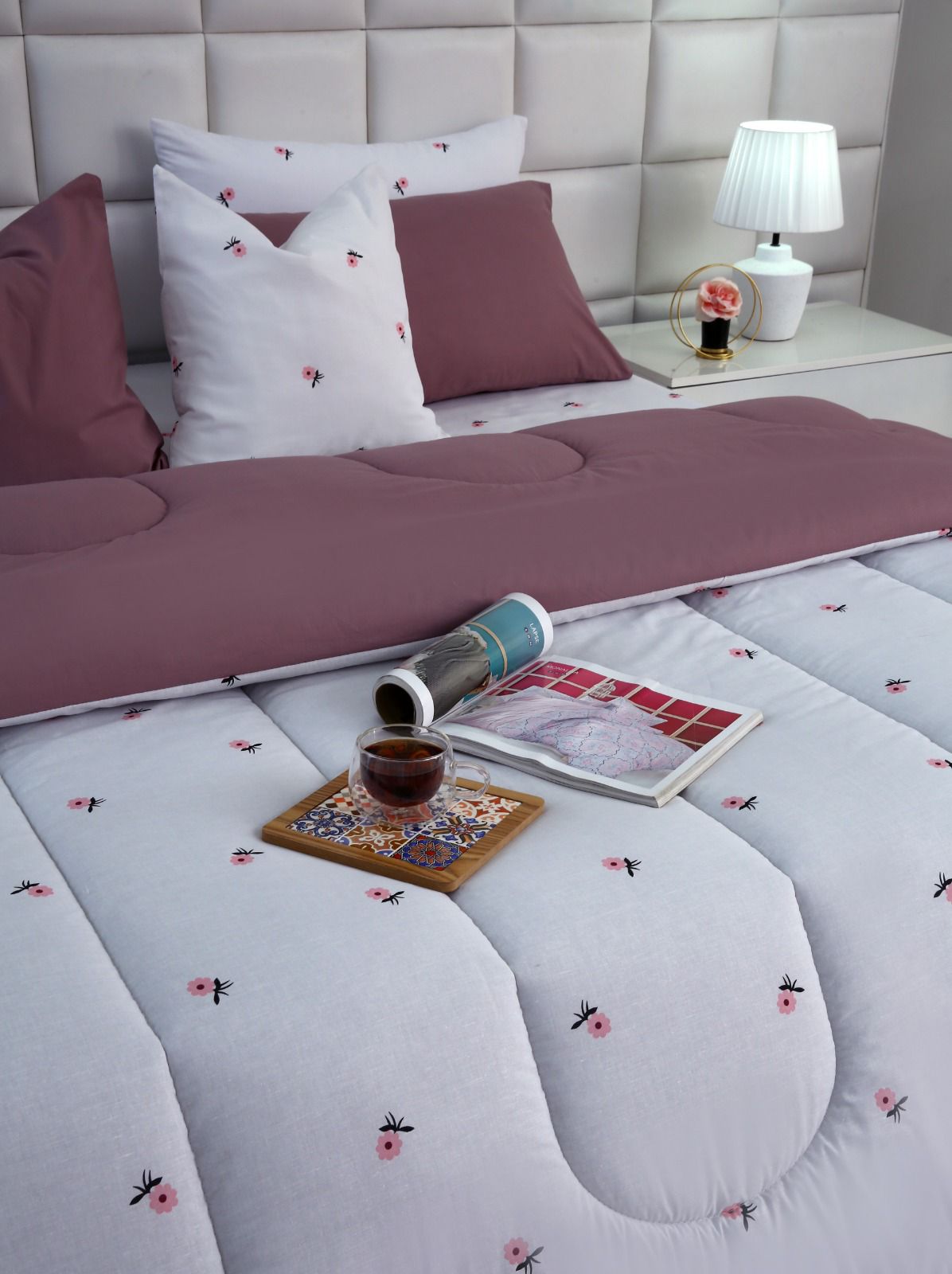 8 PCs Winter Comforter Set-Alara Comforters Apricot