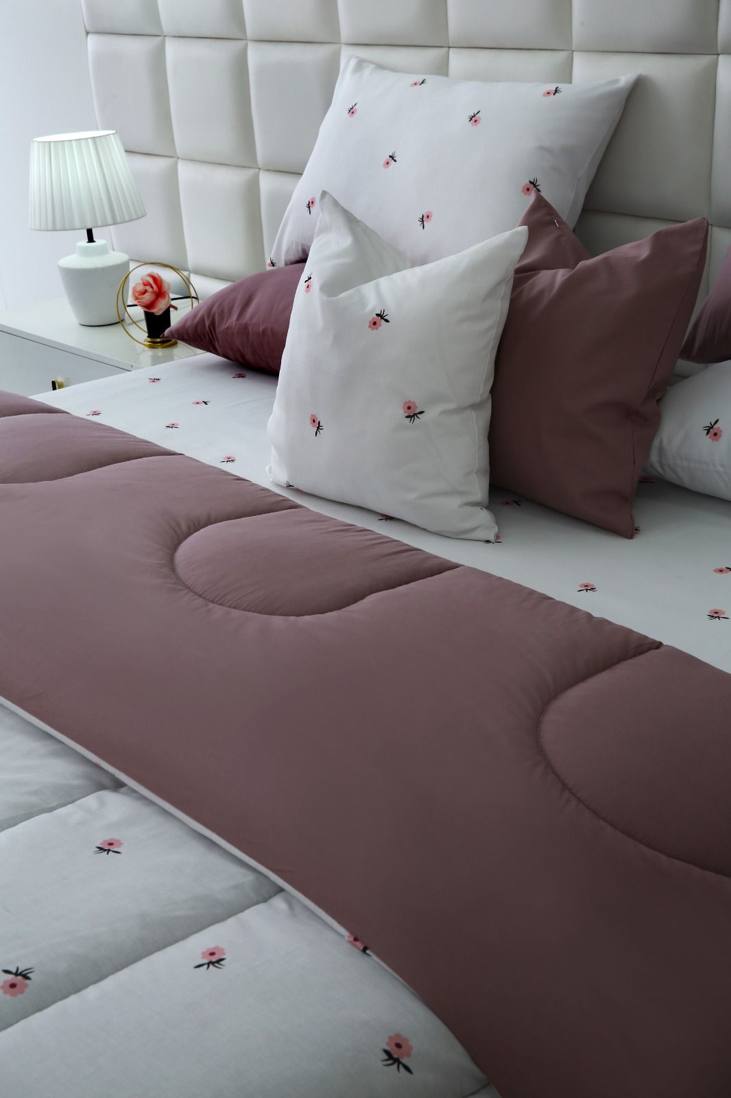 8 PCs Winter Comforter Set-Alara Comforters Apricot