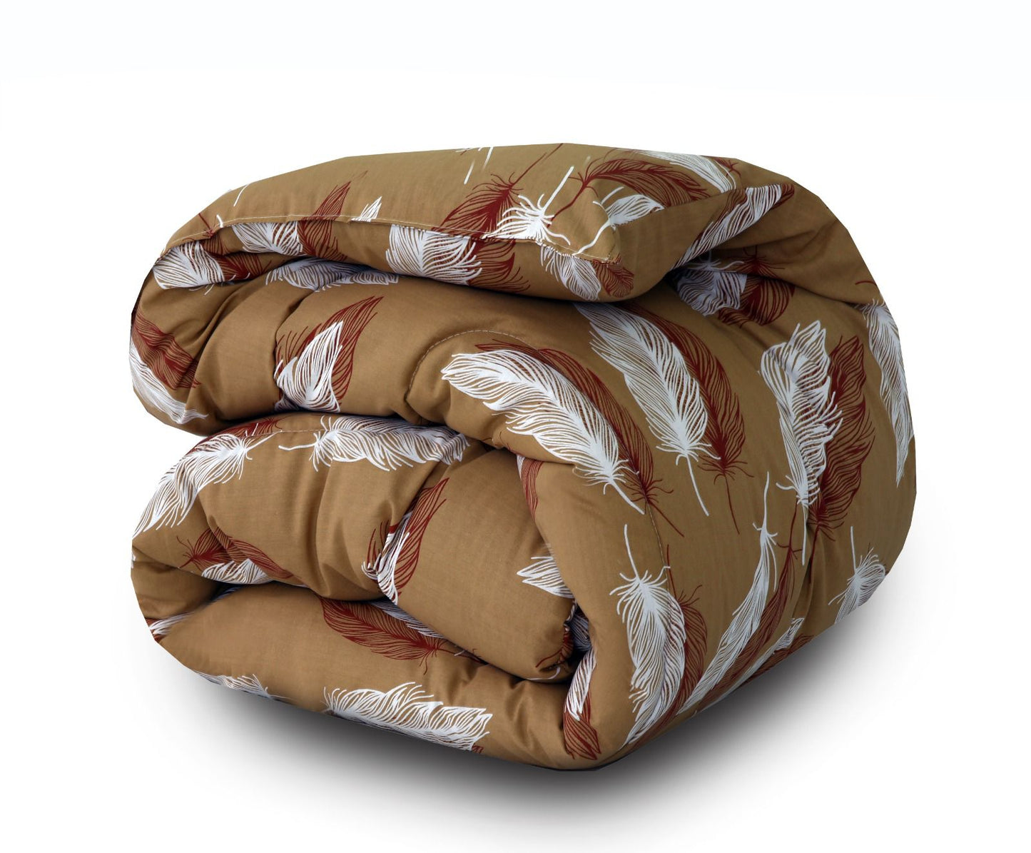 1 PC Double Winter Comforter-Pinion Comforters Apricot