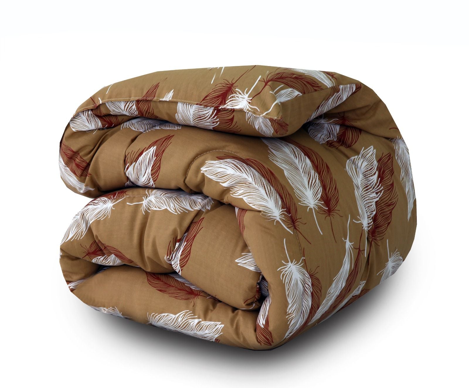 1 PC Double Winter Comforter-Pinion Comforters Apricot