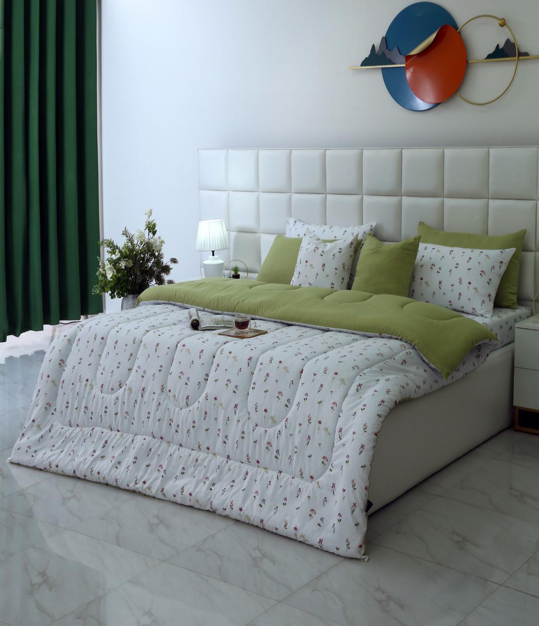 8 PCs Winter Comforter Set-Oshibana Comforters Apricot