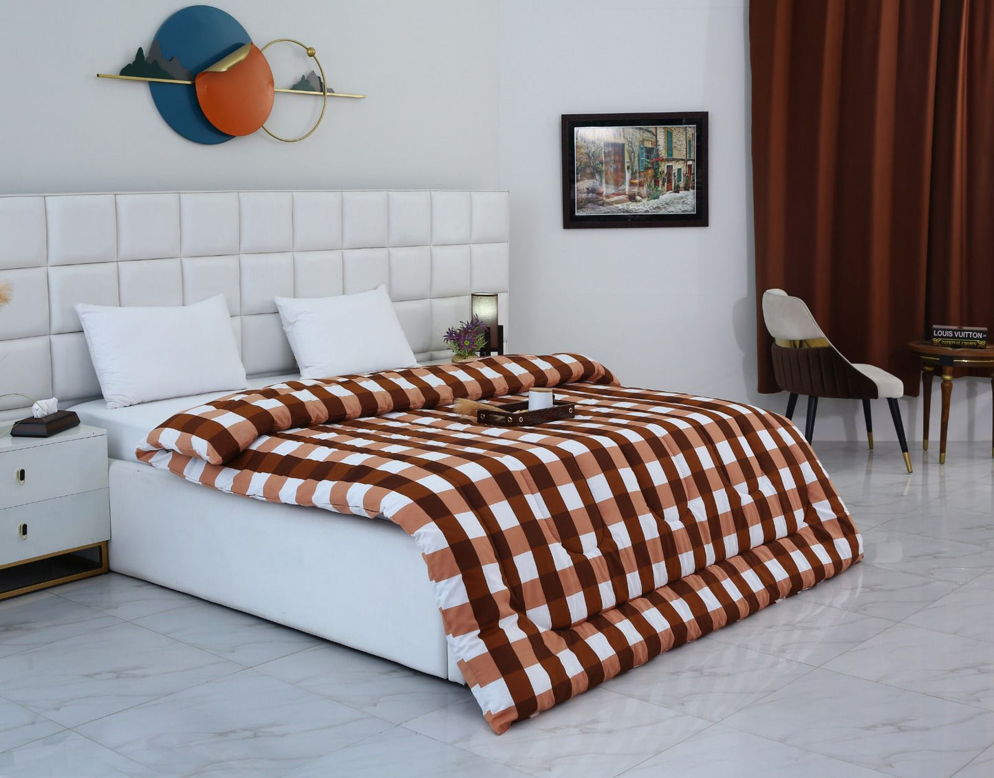 1 PC Double Winter Comforter-DC002 Comforters Apricot