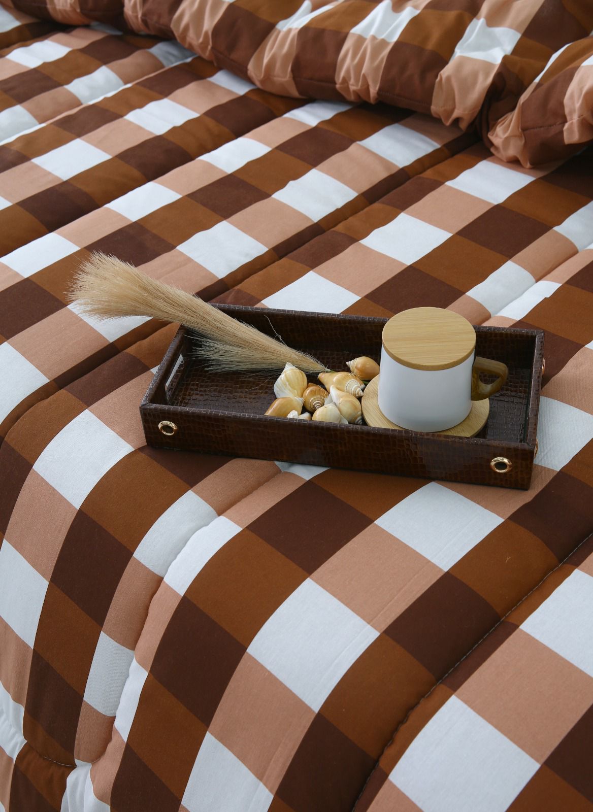 1 PC Double Winter Comforter-DC002 Comforters Apricot