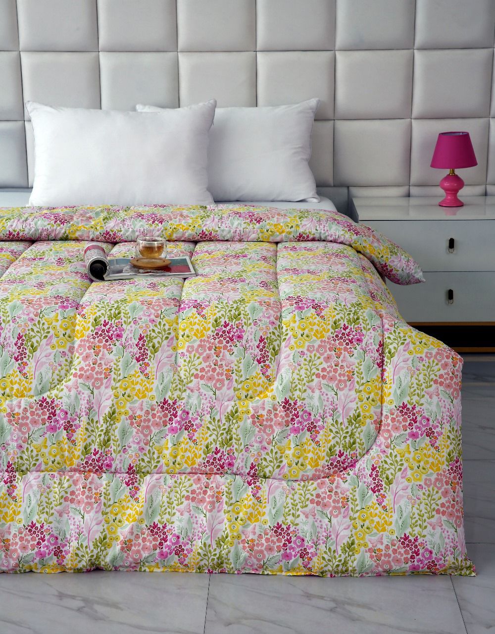 1 PC Double Winter Comforter-Peace Lilly Comforters Apricot