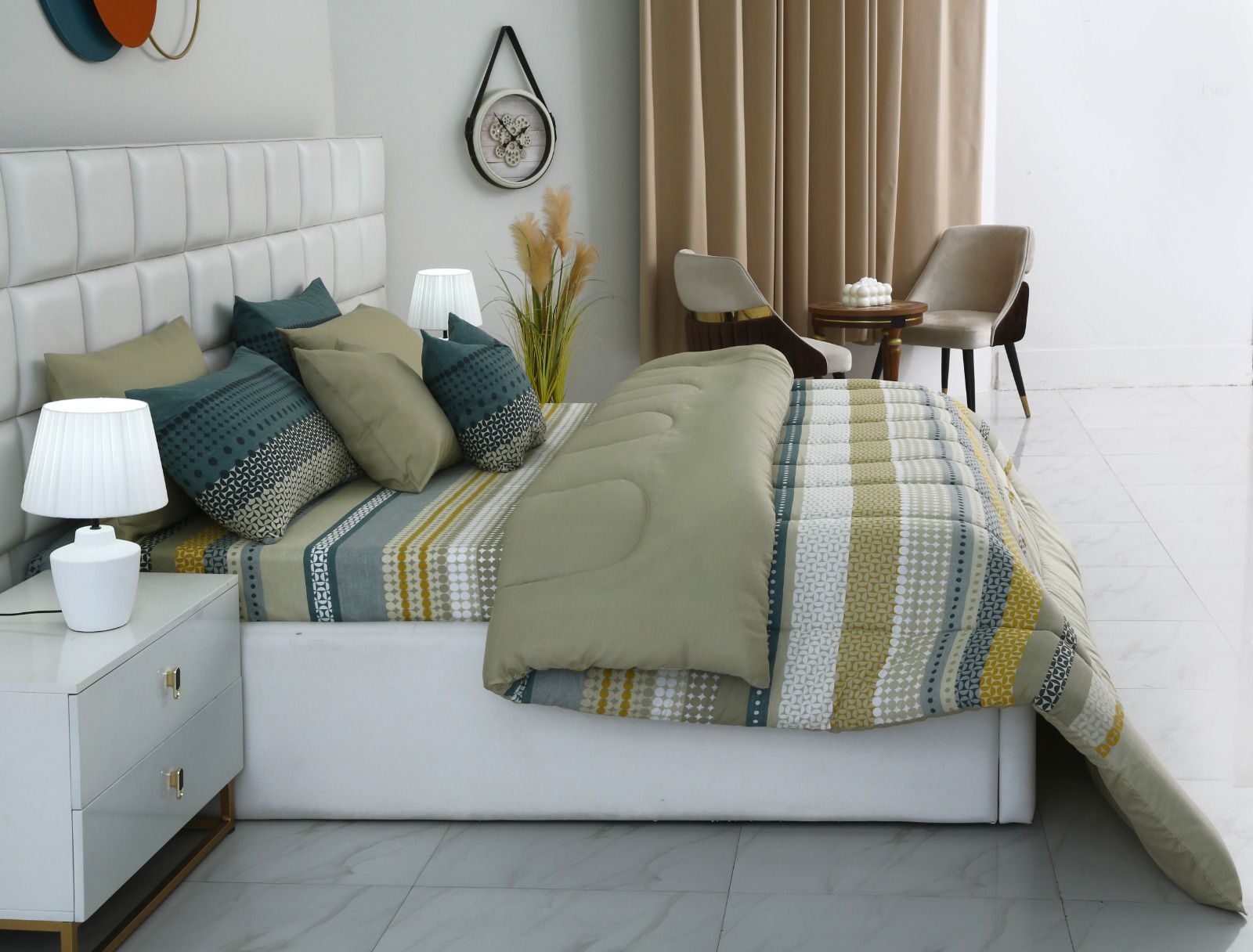 8 PCs Winter Comforter Set-Bohemian Comforters Apricot