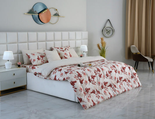 8 PCs Winter Comforter Set-Victorian Rose
