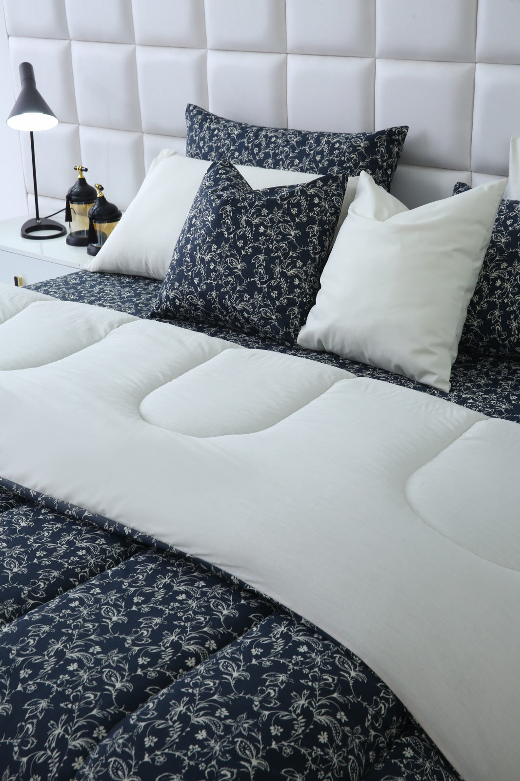 8 PCs Winter Comforter Set-Fleur Comforters Apricot