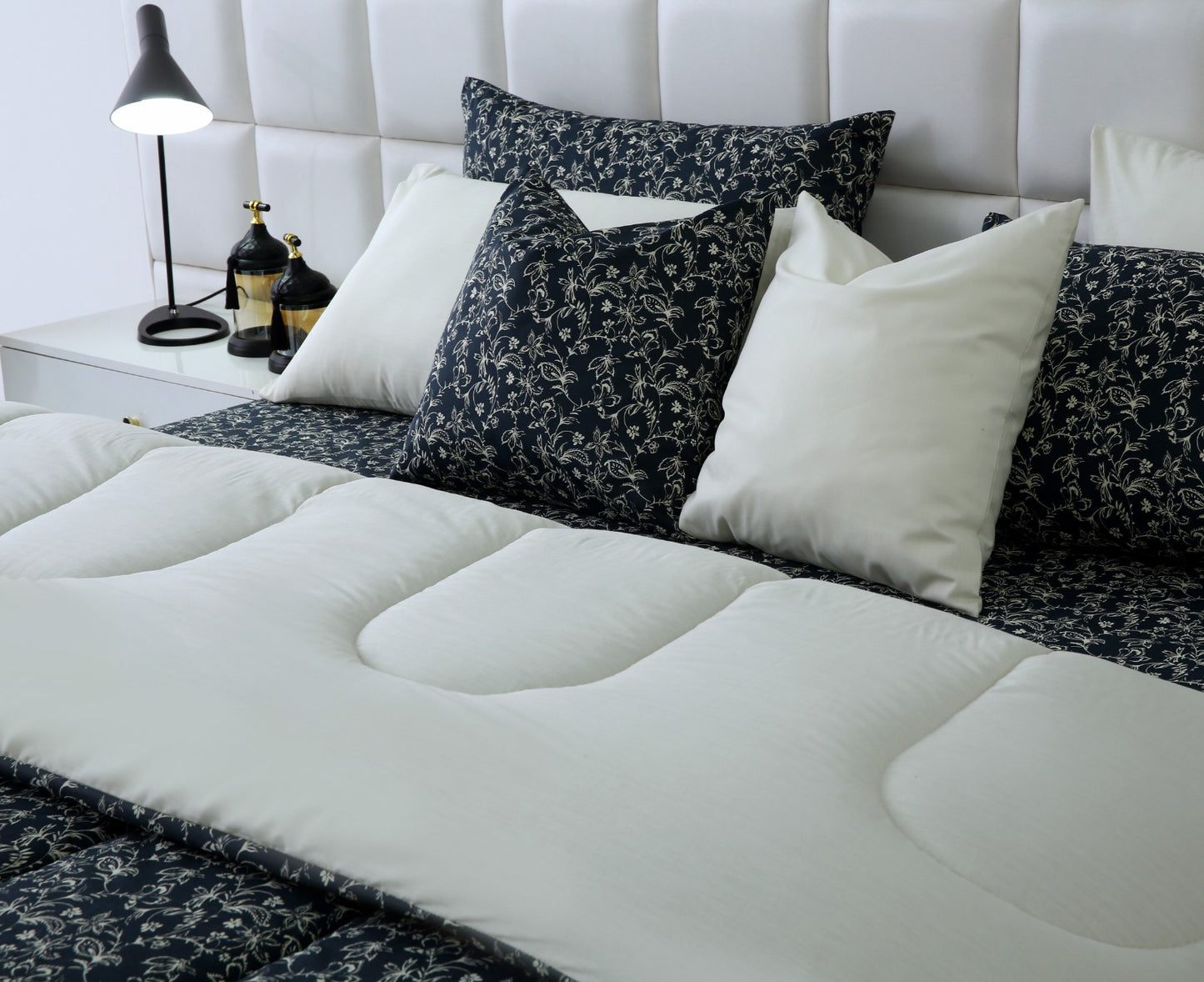 8 PCs Winter Comforter Set-Fleur Comforters Apricot