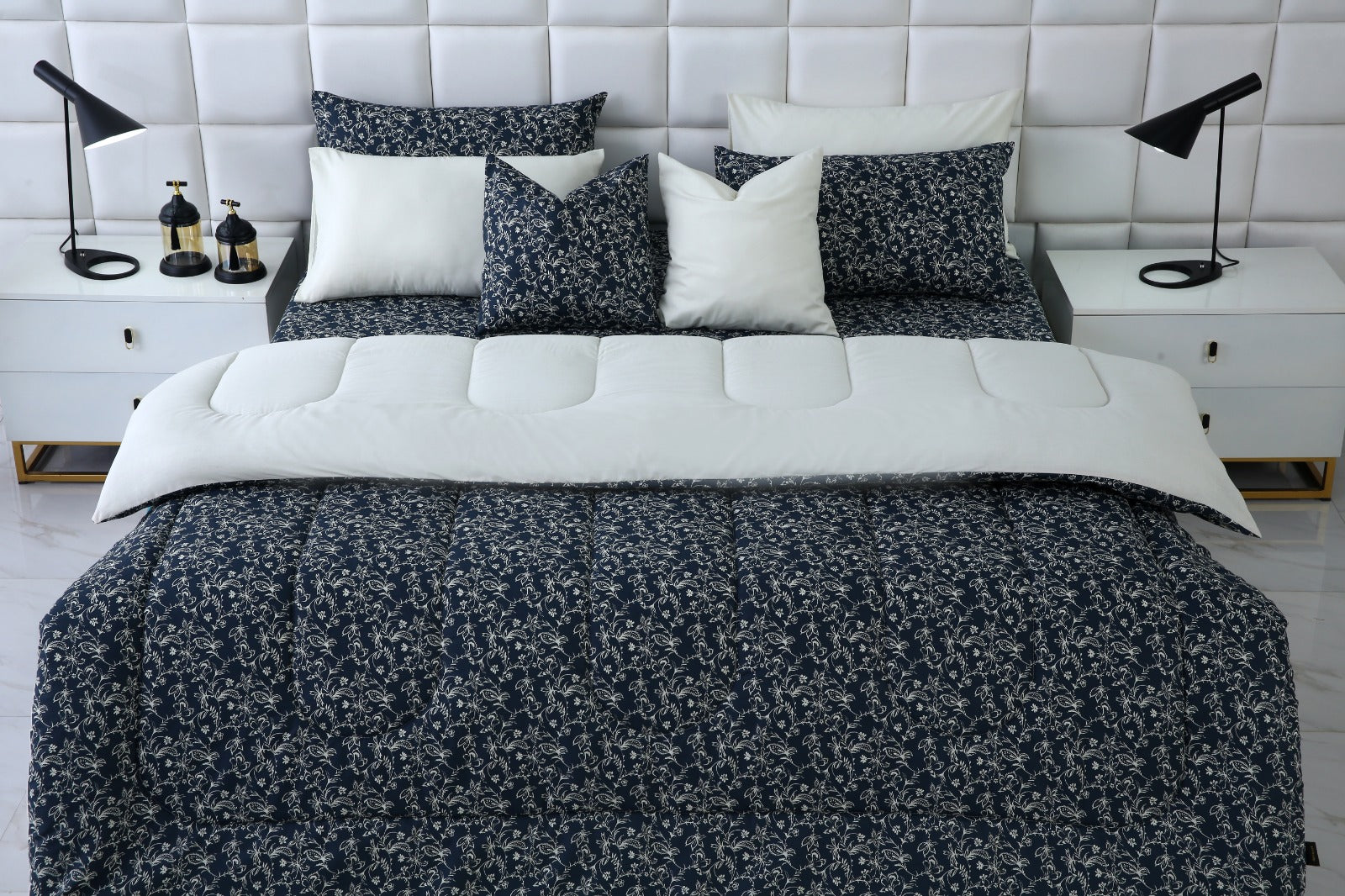 8 PCs Winter Comforter Set-Fleur Comforters Apricot