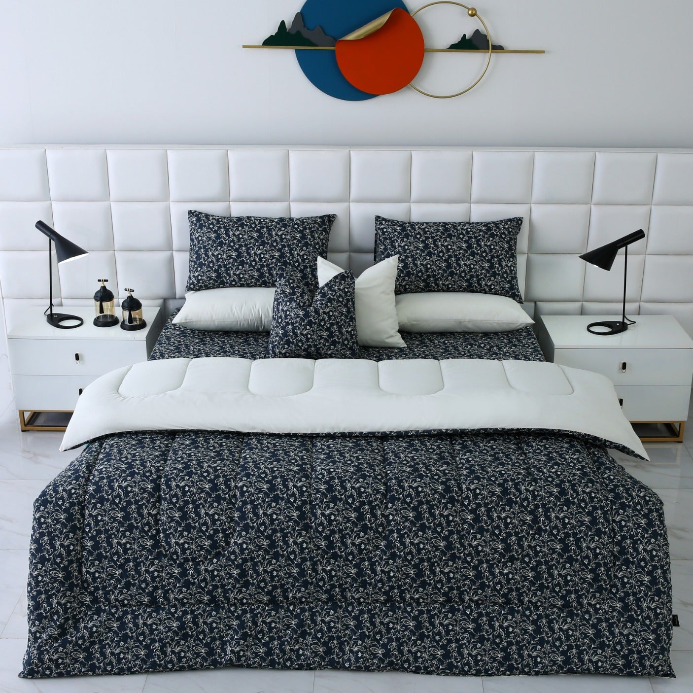 8 PCs Winter Comforter Set-Fleur Comforters Apricot