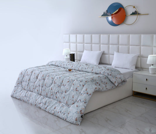 1 PC Double Winter Comforter-Bluebells Comforters Apricot