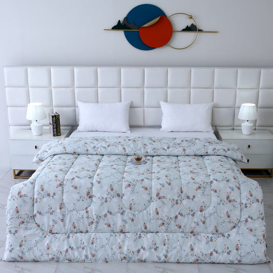 1 PC Double Winter Comforter-Bluebells Comforters Apricot