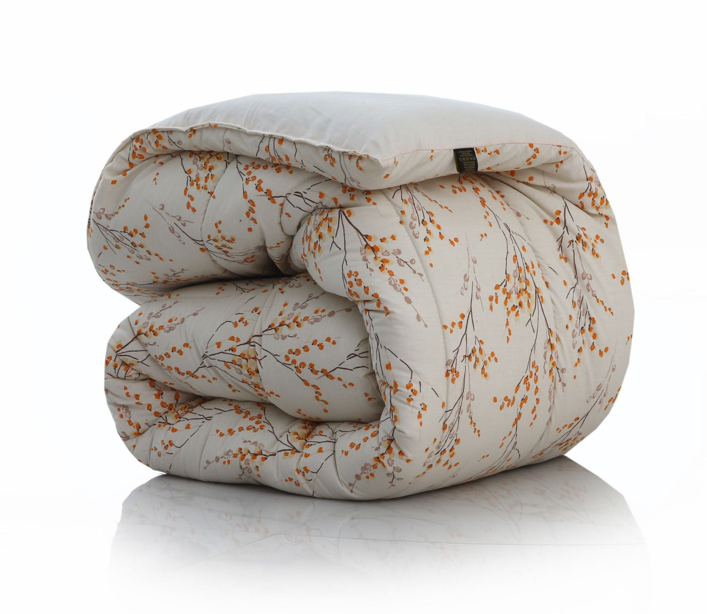 8 PCs Winter Comforter Set-Orange Blossom Comforters Apricot