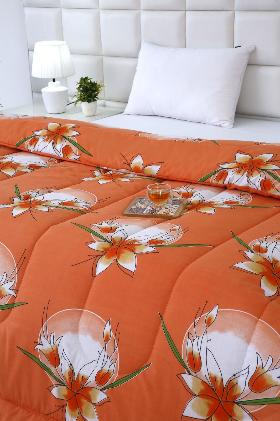 1 PC Double Winter Comforter-DC007 Comforters Apricot