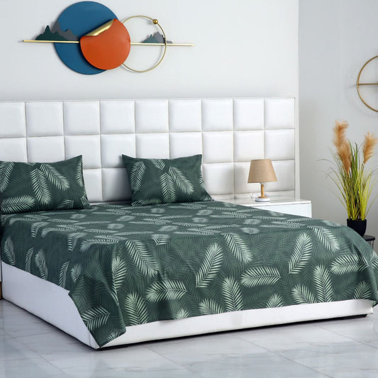 3 PCs Double Bed Sheet-Emerald Feathers Bed Sheets Apricot