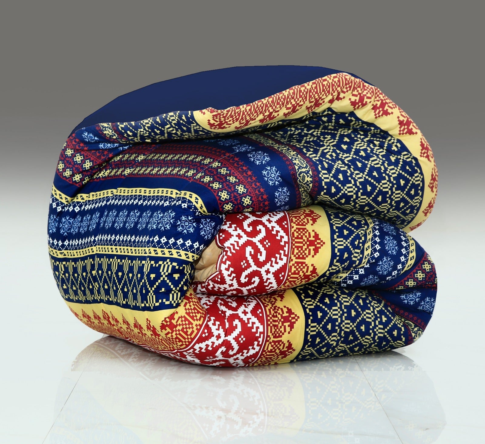 1 PC Single Comforter-Express(With Blue Reverse) Comforters Apricot