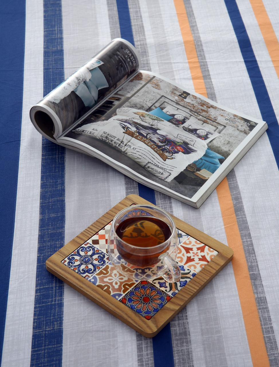 Fitted Bed Sheet-Multi Bands Fitted Sheets Apricot