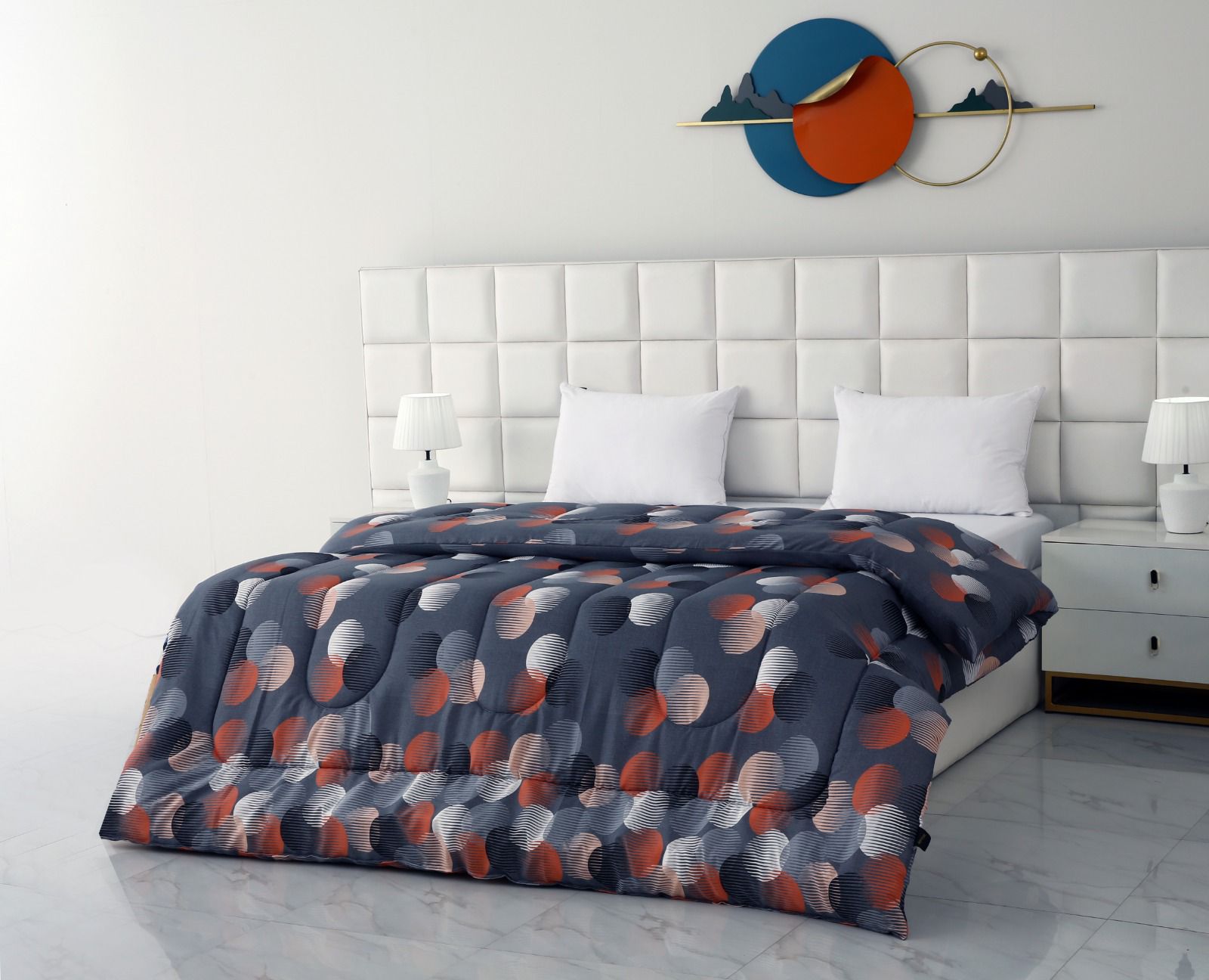 1 PC Single Razai-Illustration Design Comforters Apricot